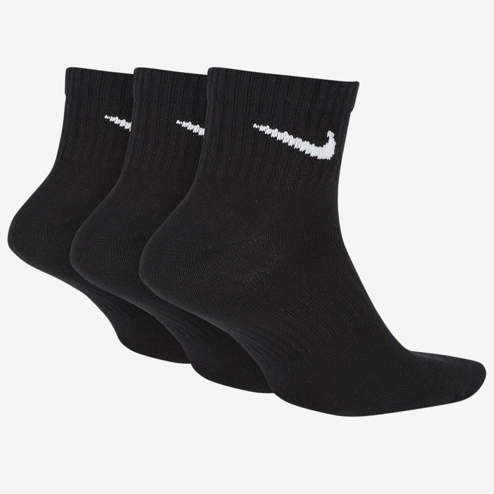 Носки спортивные Nike Perfomance  Lightweight Quarter Socks 3 пары черные (SX4706-001)