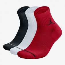 Носки баскетбольные Nike Jordan Jumpman Quarter 3 пары черный-белый-красный (SX5544-011)