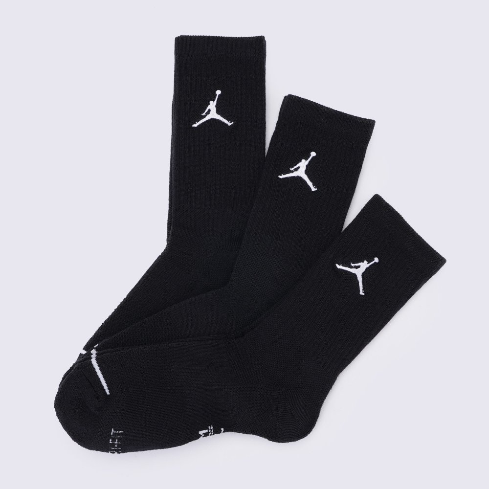 Носки баскетбольные спортивные Nike Jordan Jumpman Crew 3 пары черные (SX5545-013)