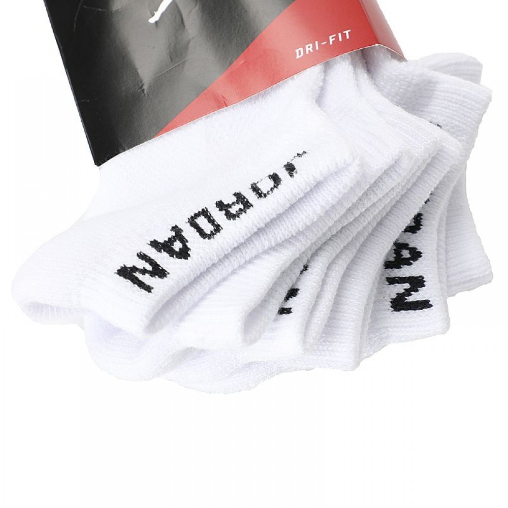 Носки спортивные Jordan Jumpman No Show 3-pack белые (SX5546-100)