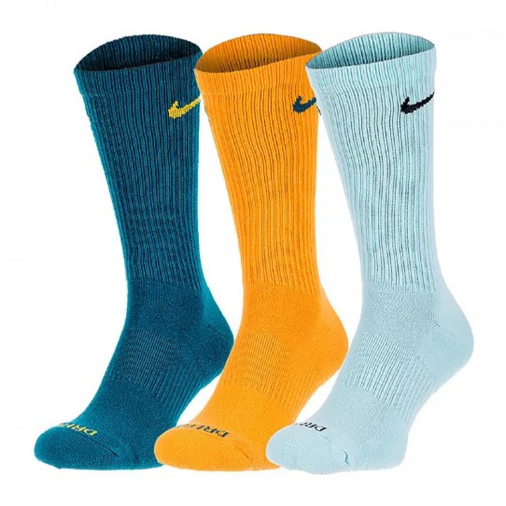 Носки спортивные Nike Everyday Plus Cushioned Socks 3 пары мультиколор (SX6888-932)