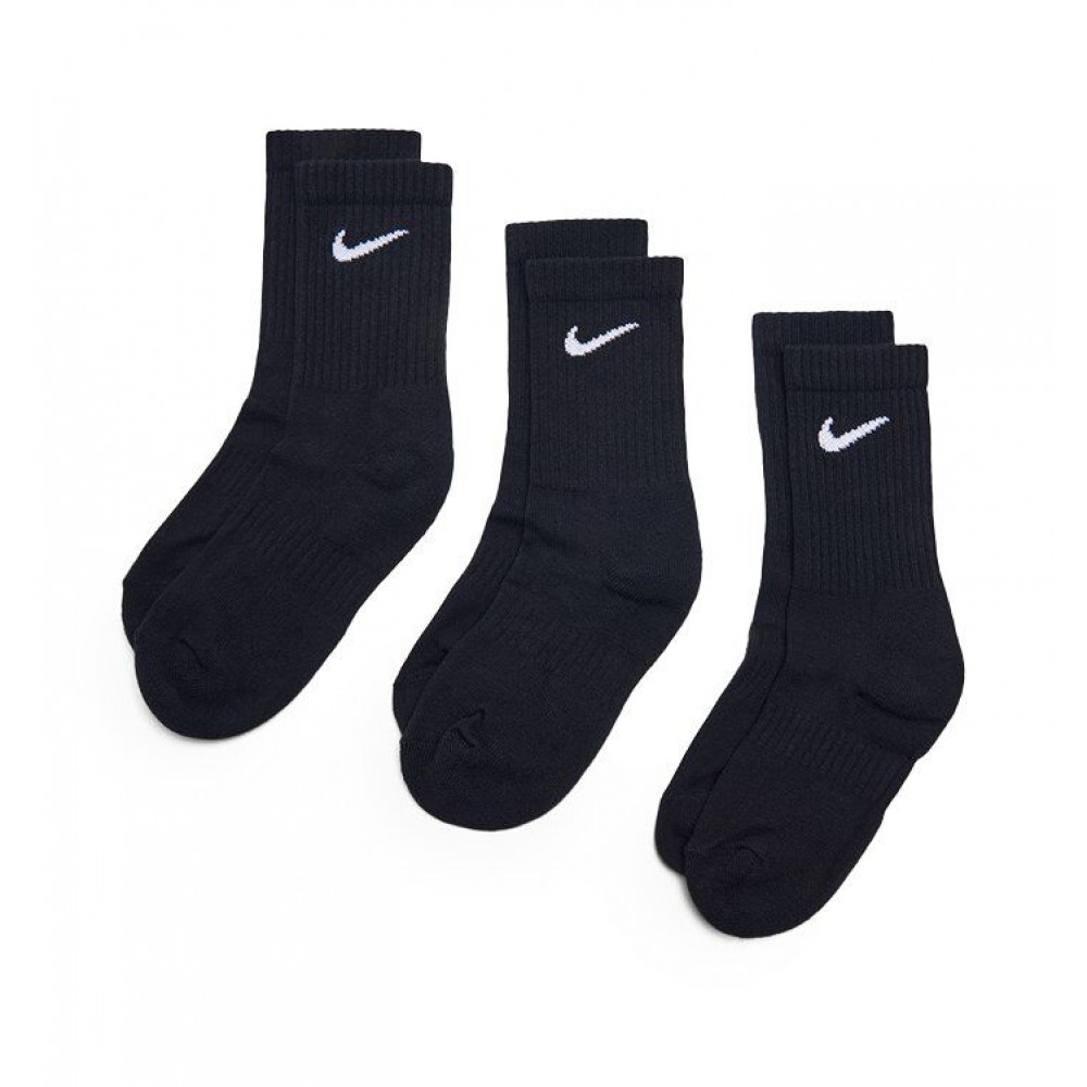 Носки спортивные Nike Everyday Cushion Crew 3 пары черный (SX7664-010)