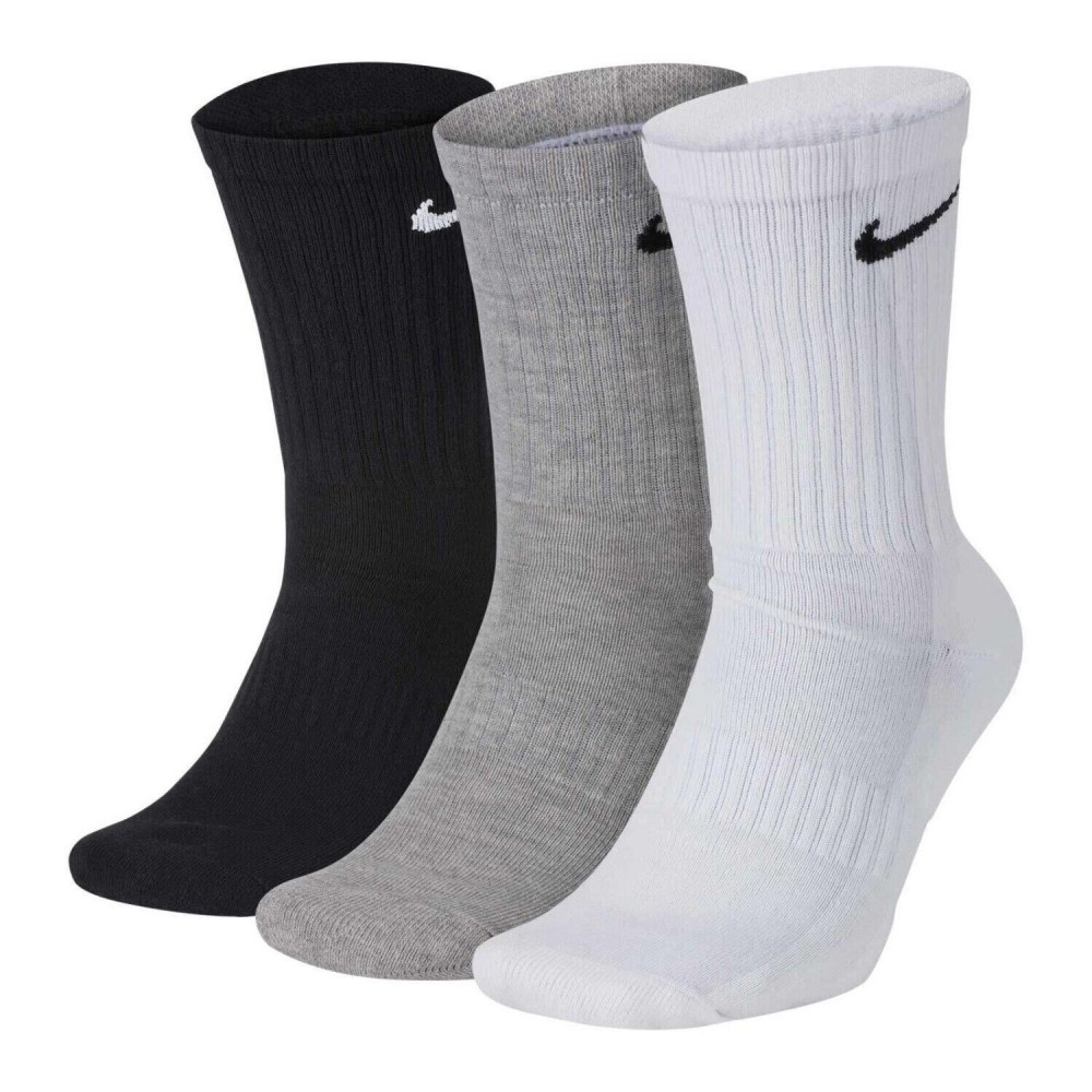 Носки спортивные Nike Everyday Cushion Crew 3 пары черный-серый-белый (SX7664-901)