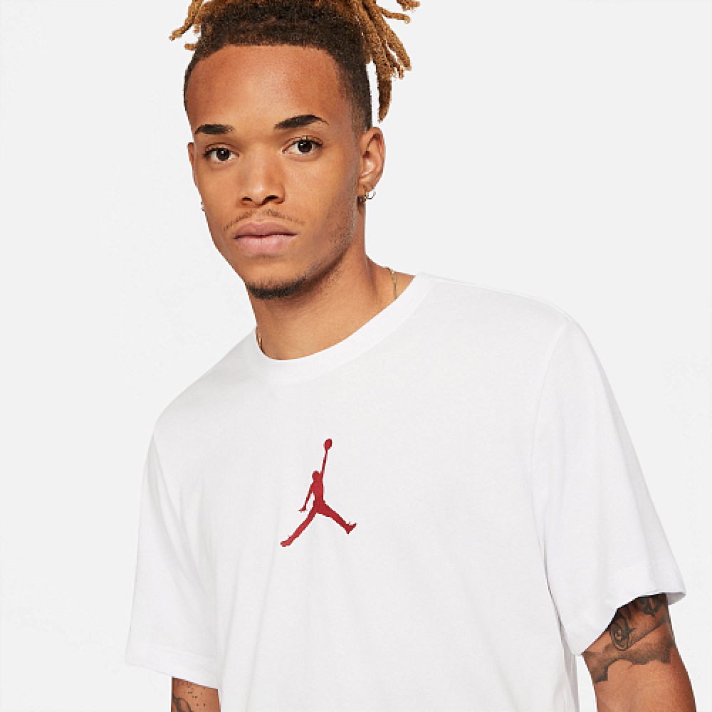 Футболка Jordan Jumpman Air Dri Fit SS Crew мужская баскетбольная белая (CW5190-101) 