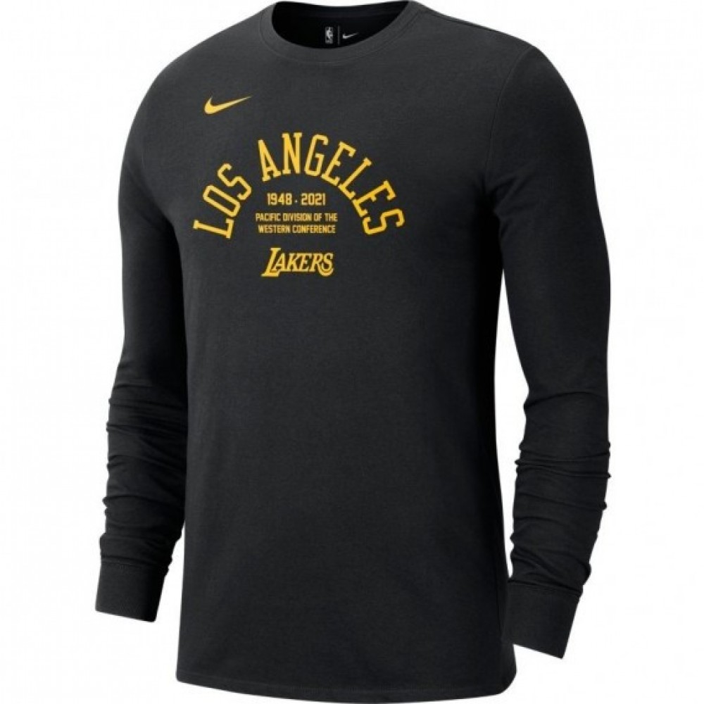 Футболка баскетбольная c длинными рукавами Nike Los Angeles Lakers Courtside Elements Longsleeve (DA5897-010)
