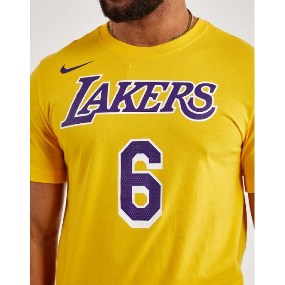 Футболка баскетбольная мужская Los Angeles Lakers Lebron James Men's Nike NBA T-Shirt (DR6380-728)