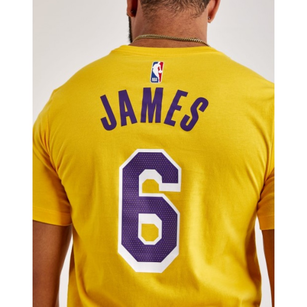 Футболка баскетбольная мужская Los Angeles Lakers Lebron James Men's Nike NBA T-Shirt (DR6380-728)