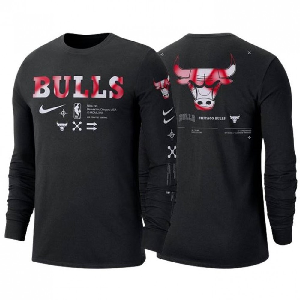 Футболка баскетбольная Nike Chicago Bulls NBA Long-Sleeve Men's T-Shirt (DZ0339-010)