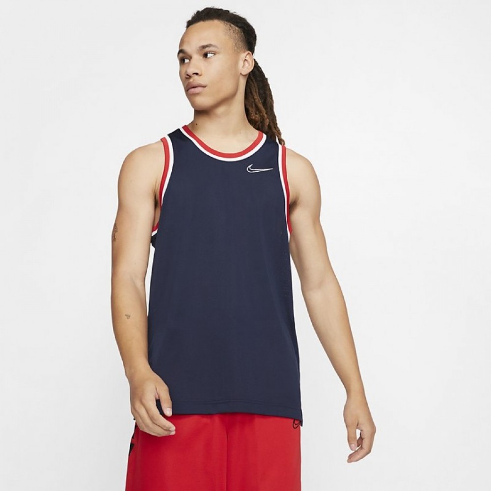 Майка баскетбольная Nike DRY Classic Jersey размер L, XL темно-синяя (BV9356-419)
