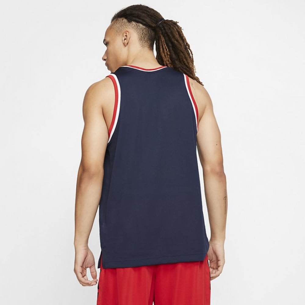 Майка баскетбольная Nike DRY Classic Jersey размер L, XL темно-синяя (BV9356-419)