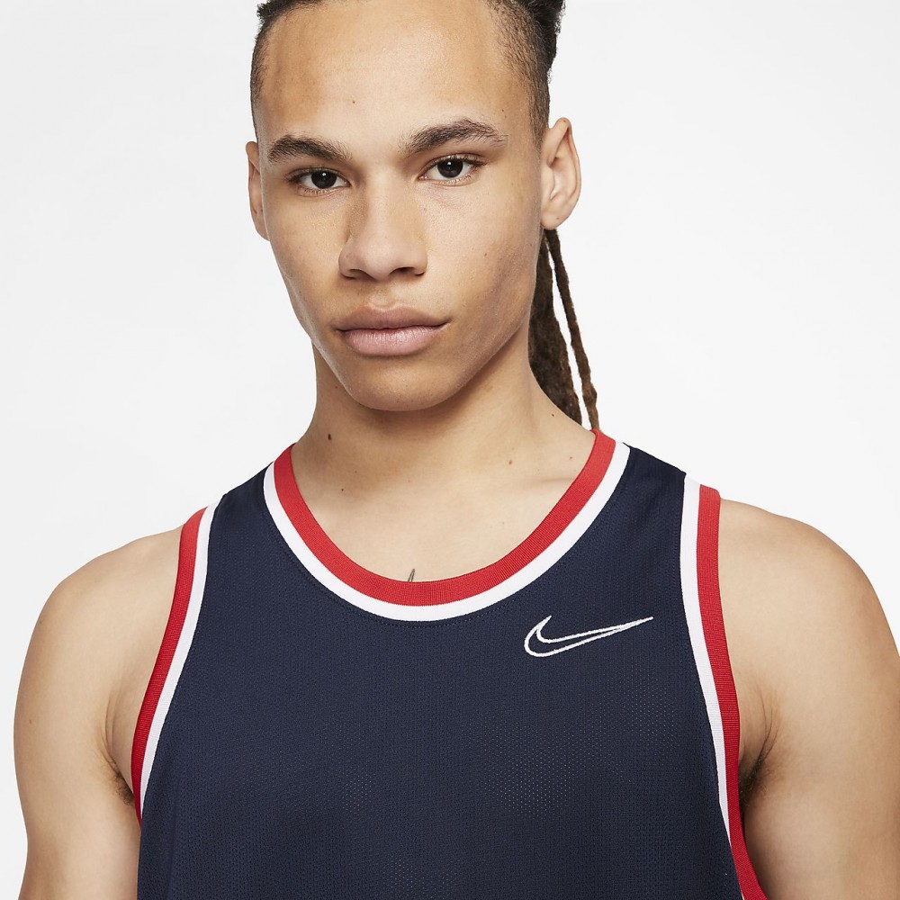 Майка баскетбольная Nike DRY Classic Jersey размер L, XL темно-синяя (BV9356-419)
