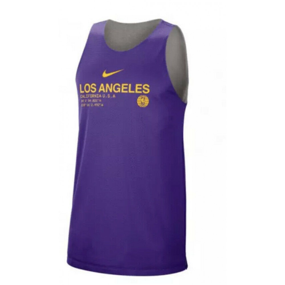 Майка баскетбольная двухсторонняя Nike NBA Los Angeles Lakers Reversible Courtside Tank Top (CN0716-504)