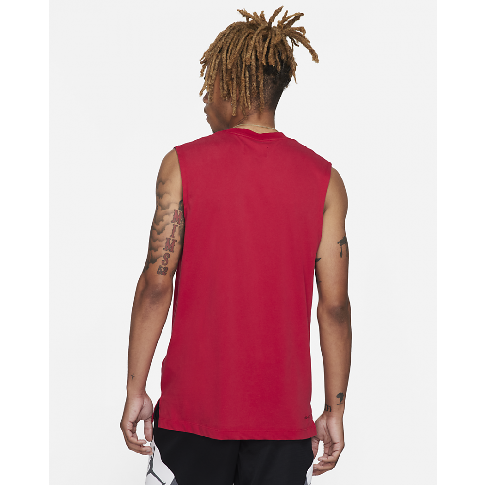 Майка баскетбольная мужская  Jordan Dri Fit Air TOP красная (DC3236-687)