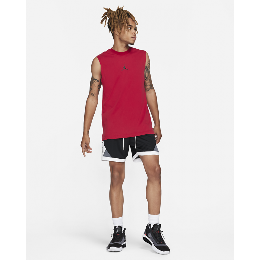 Майка баскетбольная мужская  Jordan Dri Fit Air TOP красная (DC3236-687)