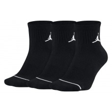Носки баскетбольные Jordan Jumpman Quarter 3 пары черные (SX5544-010)