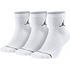 Носки баскетбольные  Jordan Jumpman Quarter 3 пары белые (SX5544-100)
