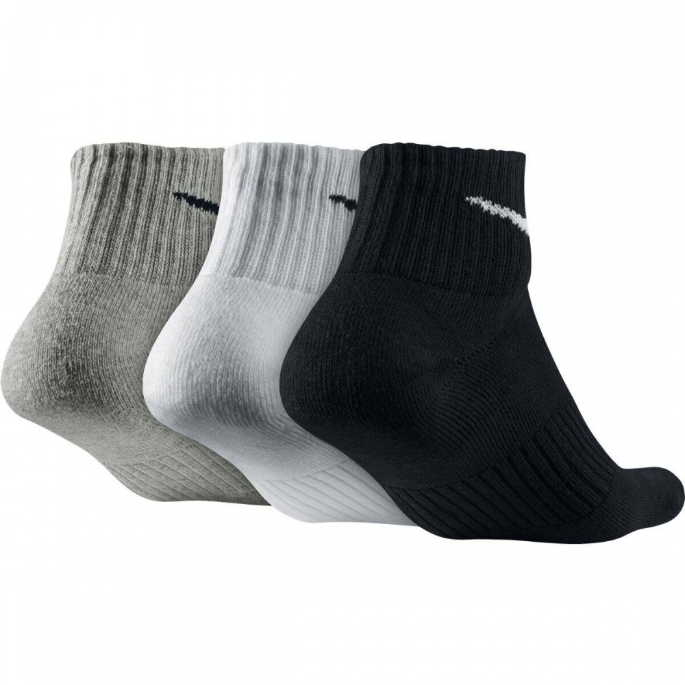 Носки спортивные Nike Cushion Quarter 3 пары черный-белый-серый (SX4703-901)