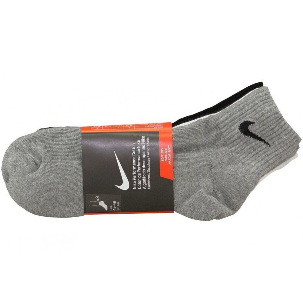 Носки спортивные Nike Cushion Quarter 3 пары черный-белый-серый (SX4703-901)