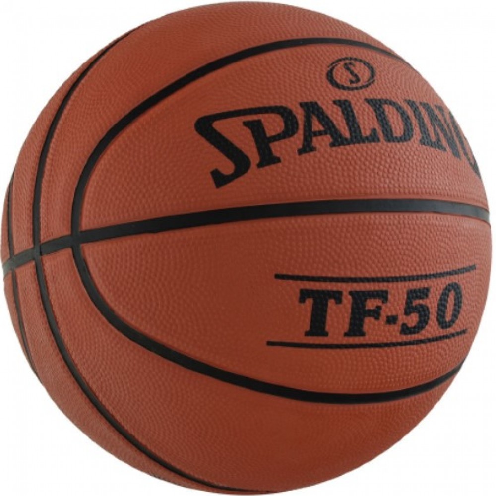 Мяч баскетбольный Spalding TF-50 размер 5, 6, 7, резиновый для игры на улице коричневый (73852Z)