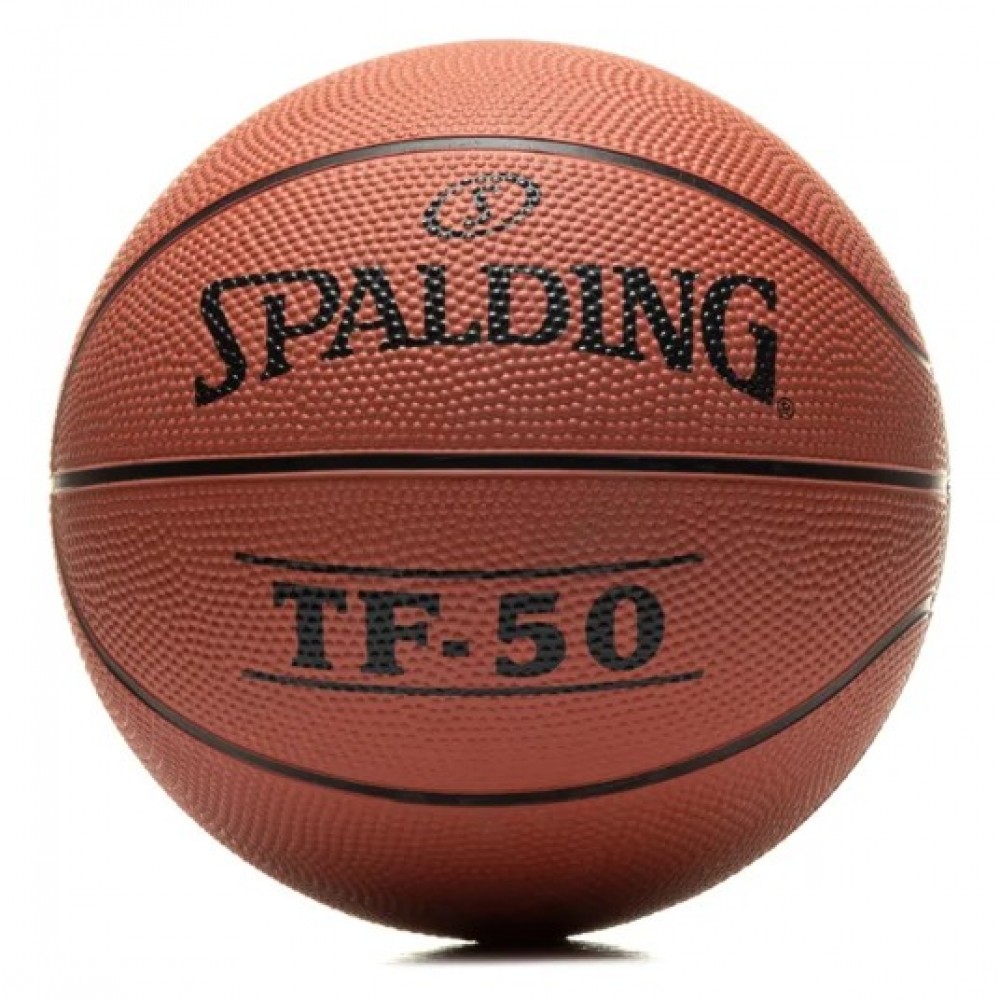 Мяч баскетбольный Spalding TF-50 размер 5, 6, 7, резиновый для игры на улице коричневый (73852Z)
