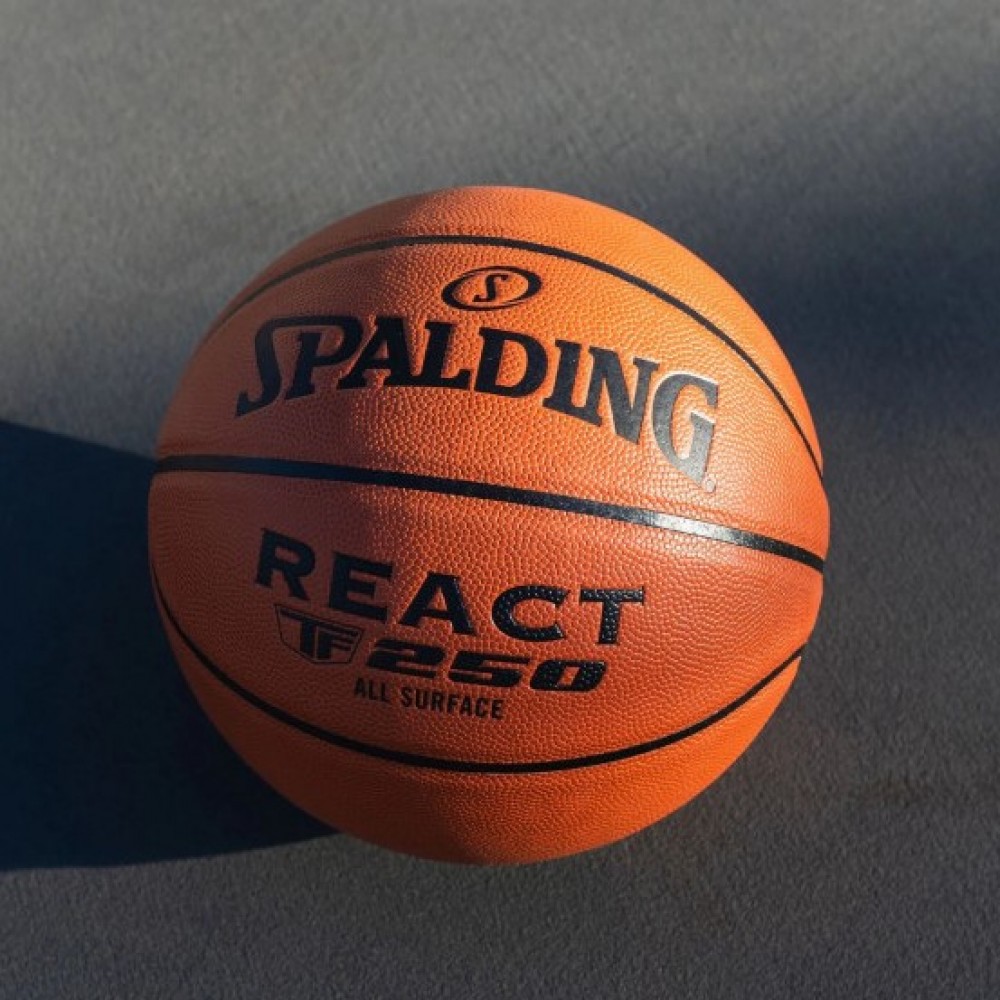 Мяч баскетбольный Spalding React TF-250 Indoor-Outdoor размер 5, 6, 7 композитная кожа (76801Z)