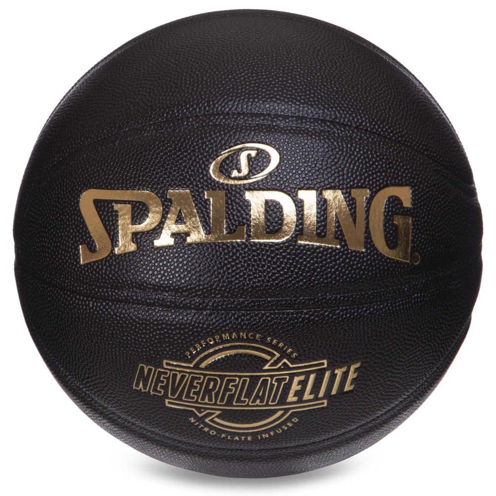 Мяч баскетбольный Spalding NBA Neverflat Elite Indoor-Outdoor размер 7 композитная кожа (76991Y)