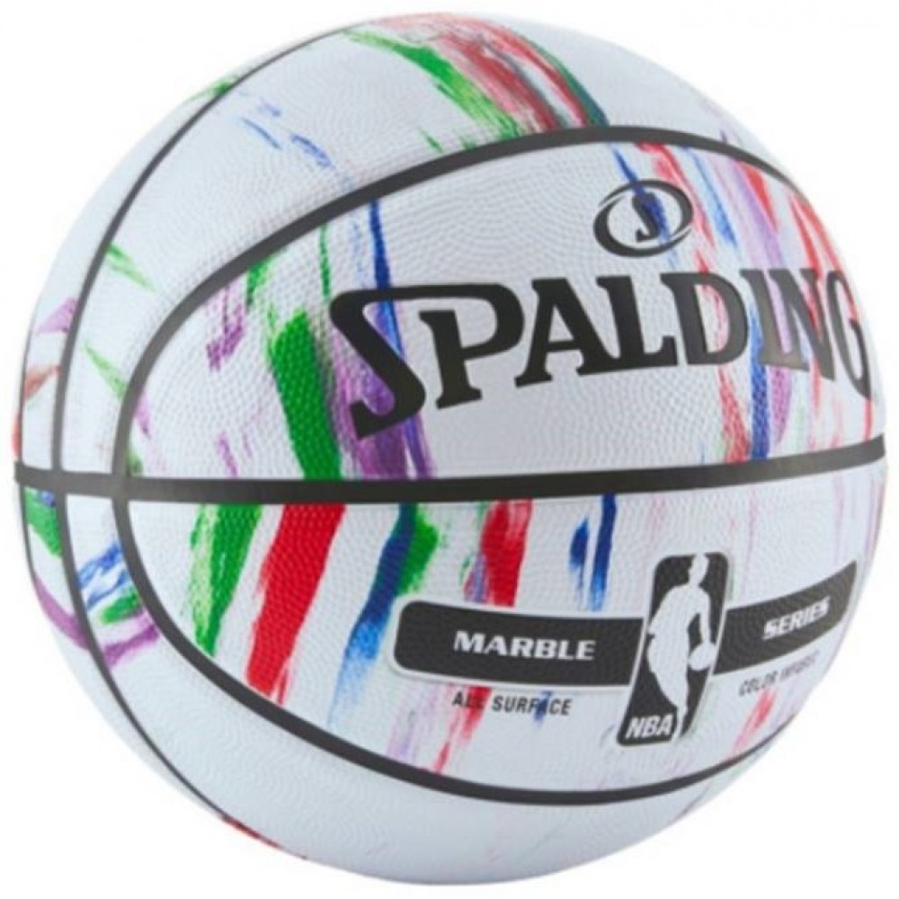 Мяч баскетбольный Spalding NBA Marble Colour Outdoor размер 7 резиновый (83-636Z)