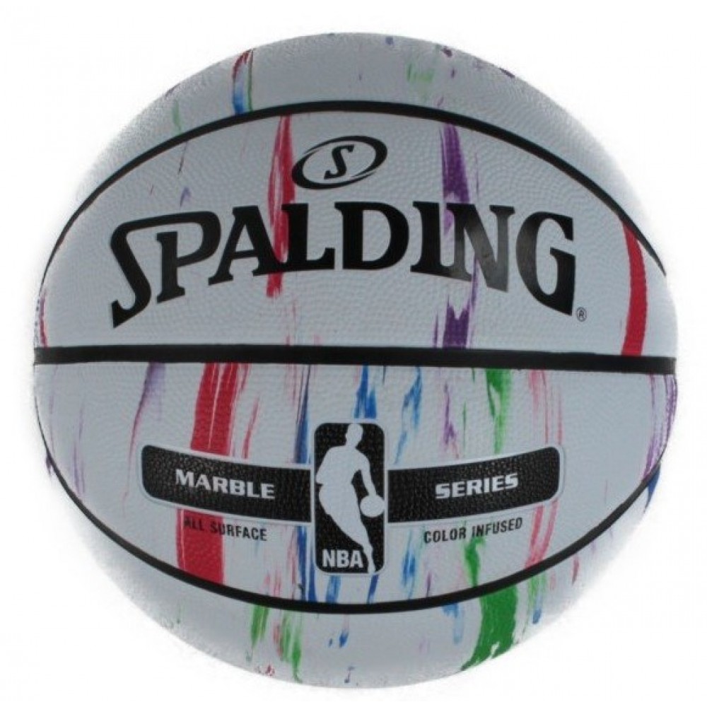 Мяч баскетбольный Spalding NBA Marble Colour Outdoor размер 7 резиновый (83-636Z)