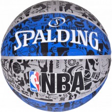 Мяч баскетбольный Spalding NBA Graffiti Outdoor размер 7 резиновый для игры на улице-в зале (83176Z)