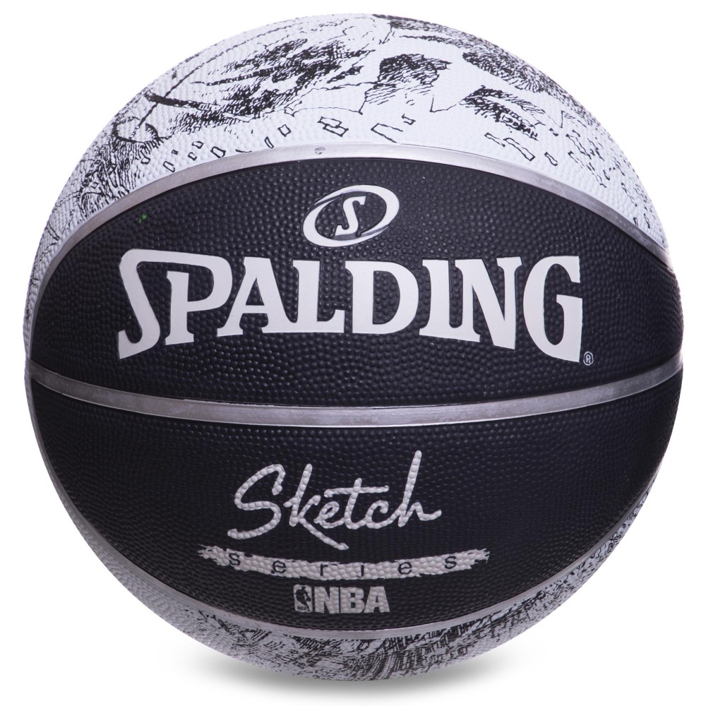 Мяч баскетбольный Spalding NBA Sketch Series Outdoor размер 7 резиновый (83534Z)