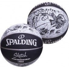 Мяч баскетбольный Spalding NBA Sketch Series Outdoor размер 7 резиновый (83534Z)