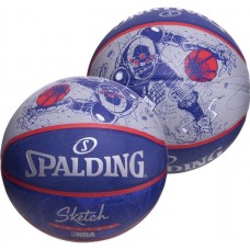 Мяч баскетбольный Spalding NBA Sketch Robot Outdoor размер 7 резиновый (83677Z)