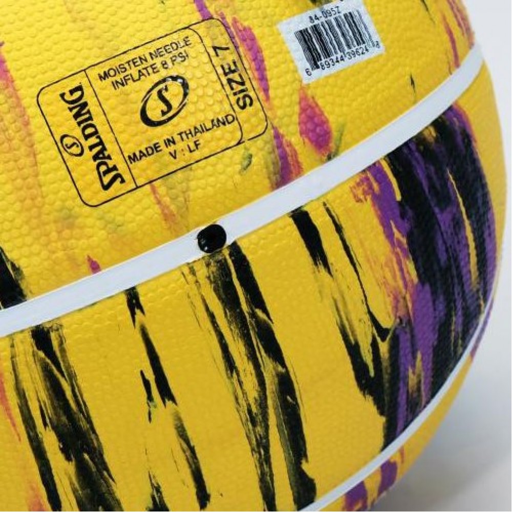 Мяч баскетбольный Spalding NBA Lakers Marble Colour Outdoor размер 7 резиновый (84-095Z)