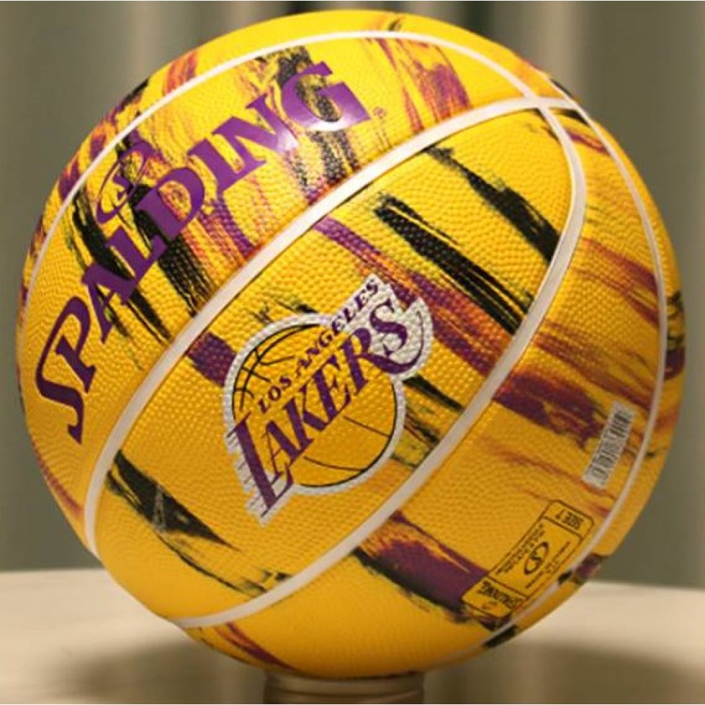 Мяч баскетбольный Spalding NBA Lakers Marble Colour Outdoor размер 7 резиновый (84-095Z)