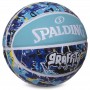 Мяч баскетбольный Spalding Blue-Dark Blue Graffiti размер 7 резиновый для игры на улице (84373Y)