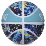 Мяч баскетбольный Spalding Blue-Dark Blue Graffiti размер 7 резиновый для игры на улице (84373Y)