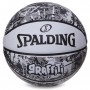 Мяч баскетбольный Spalding White Black Graffiti размер 7 резиновый для игры на улице (84375Z)