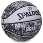 Мяч баскетбольный Spalding White Black Graffiti размер 7 резиновый для игры на улице (84375Z)