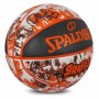Мяч баскетбольный Spalding Bue Orange Graffiti размер 7 резиновый для игры на улице (84376Z)