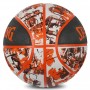 Мяч баскетбольный Spalding Bue Orange Graffiti размер 7 резиновый для игры на улице (84376Z)