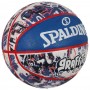 Мяч баскетбольный Spalding Blue Red Graffiti размер 7 резиновый для игры на улице (84377Z)