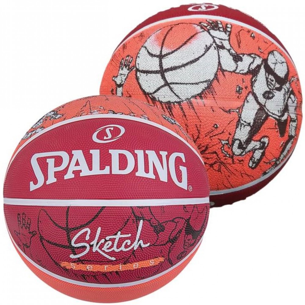 Мяч баскетбольный Spalding NBA Sketch Series Outdoor размер 7 резиновый (84381Z)