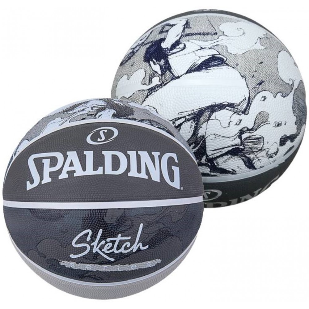 Мяч баскетбольный Spalding NBA Sketch Jump Ball Series Outdoor размер 7 резиновый (84382Z)