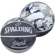 Мяч баскетбольный Spalding NBA Sketch Jump Ball Series Outdoor размер 7 резиновый (84382Z)