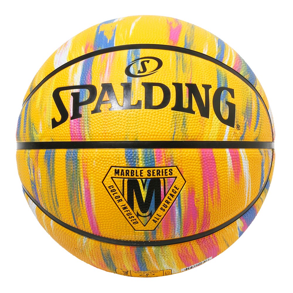 Мяч баскетбольный Spalding NBA Marble Уellow Outdoor размер 7 резиновый (84401Z)