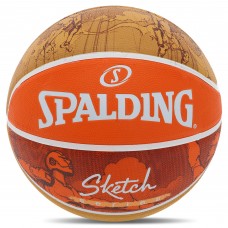 Мяч баскетбольный Spalding NBA Sketch Series Outdoor размер 7 резиновый (84452Y)