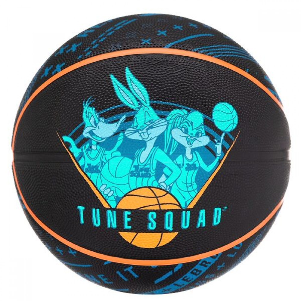 Мяч баскетбольный Spalding Space Jam Tune Squad Roster BasketBall размер 7 резиновый для улицы-зала (84540Z)