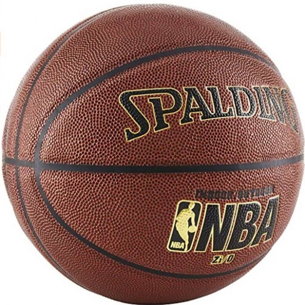 Мяч баскетбольный Spalding NBA Zi-O Indoor-Outdoor размер 7 композитная кожа для улицы-зала коричневый