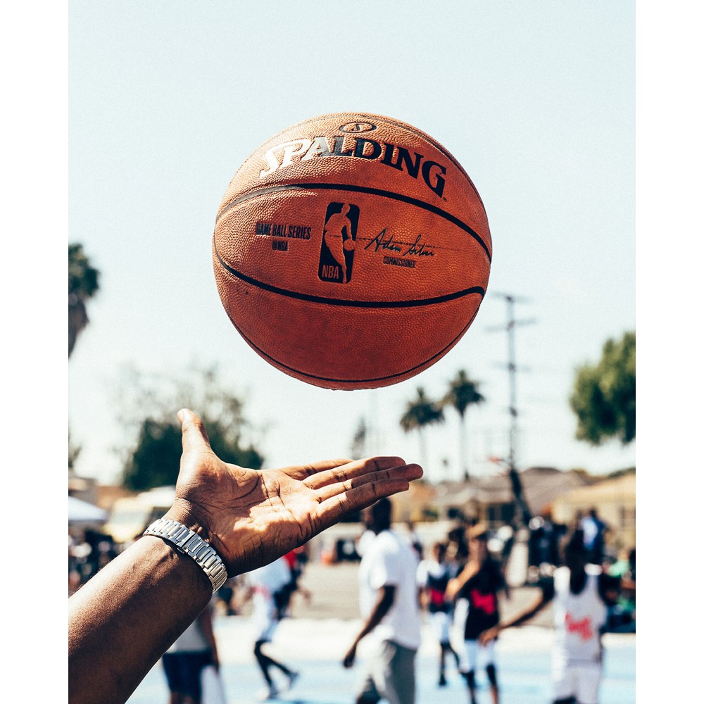 Мяч баскетбольный Spalding NBA Replica Game Ball Indoor-Outdoor размер 7 композитная кожа (76-5748)