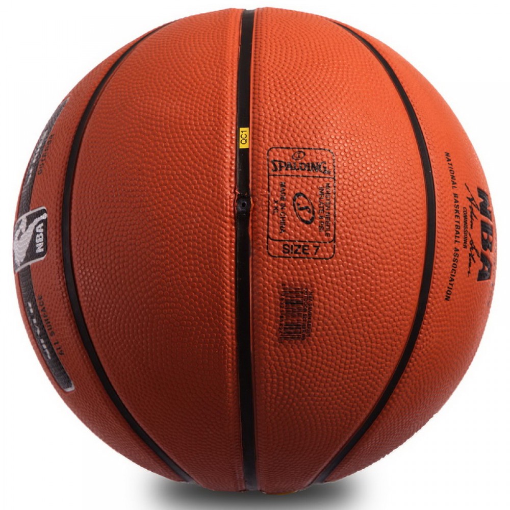 Мяч баскетбольный Spalding NBA Silver Series Outdoor размер 5, 6, 7 резиновый для улицы коричневый